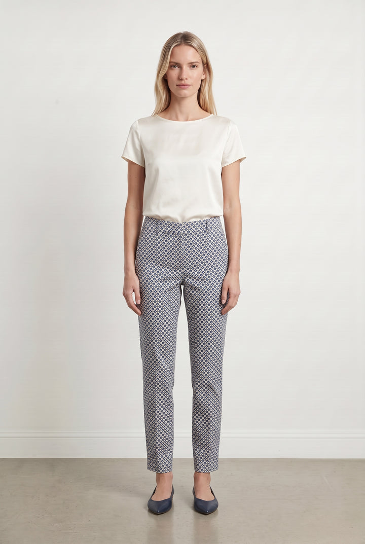 Pantalon Bleu et Blanc - Taille S/36 de la marque Weekend Max Mara | PARAD117166 - Vendu par Paradigme - Image 1