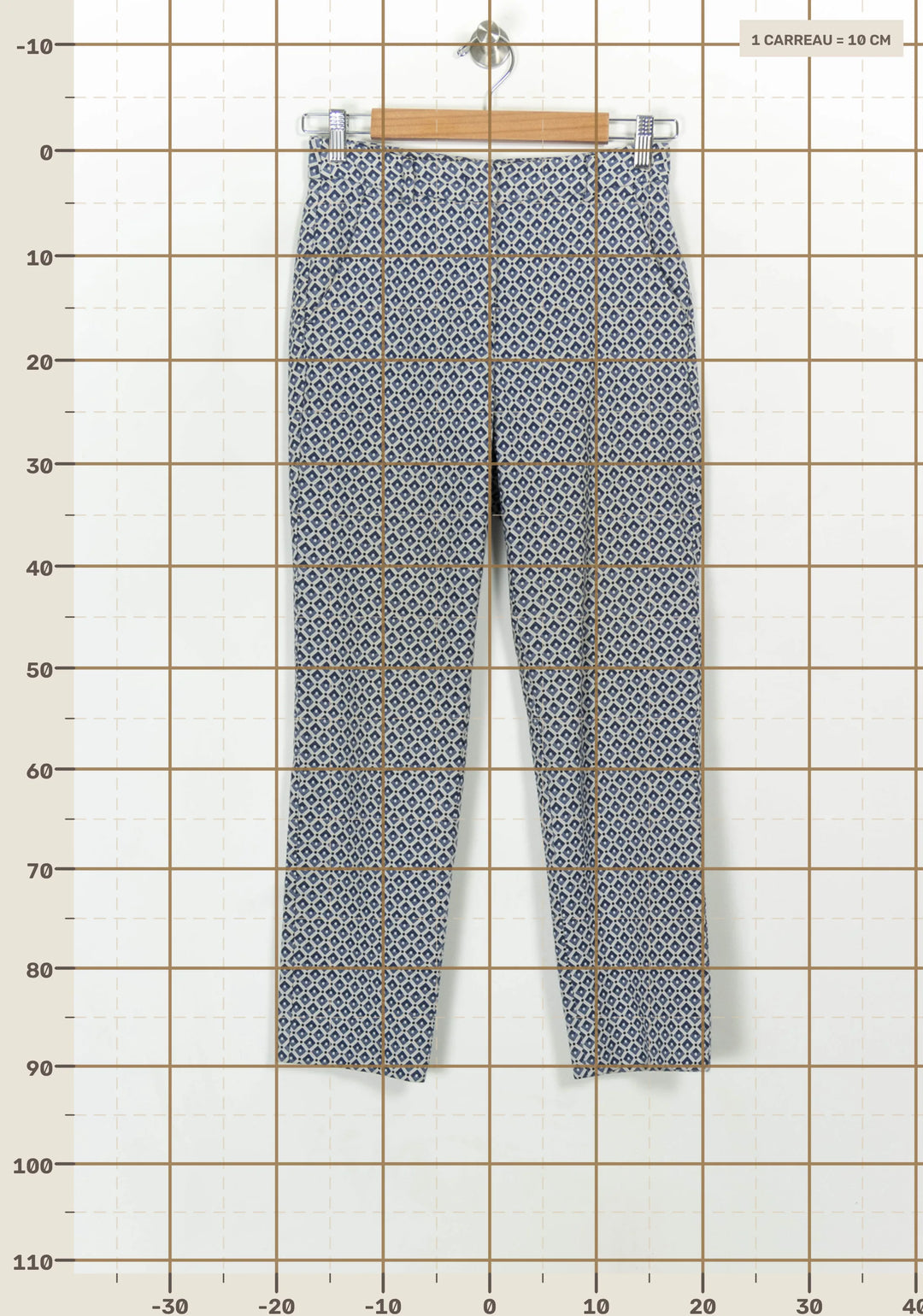 Pantalon Bleu et Blanc - Taille S/36 de la marque Weekend Max Mara | PARAD117166 - Vendu par Paradigme - Image 4