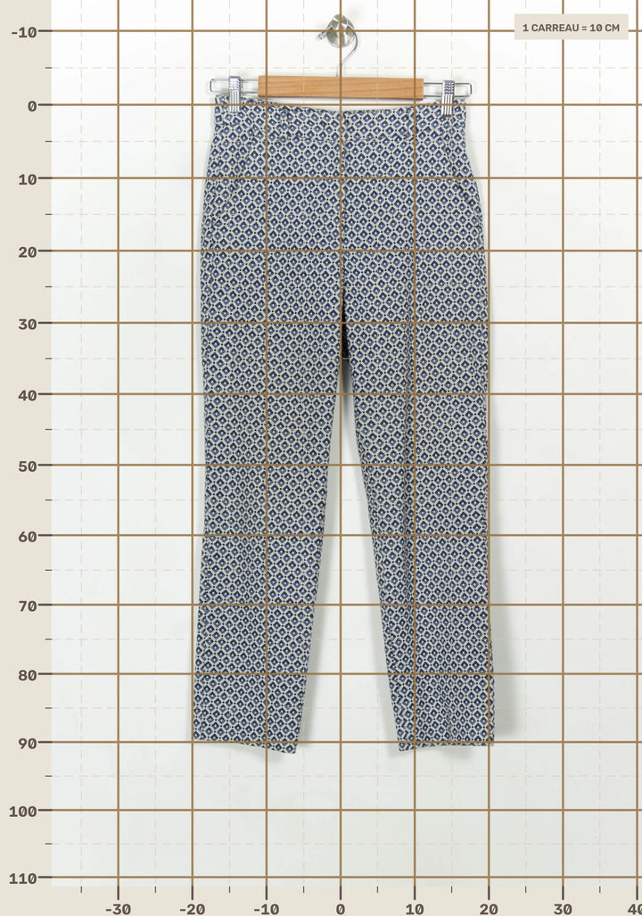 Pantalon Bleu et Blanc - Taille S/36 de la marque Weekend Max Mara | PARAD117166 - Vendu par Paradigme - Image 4