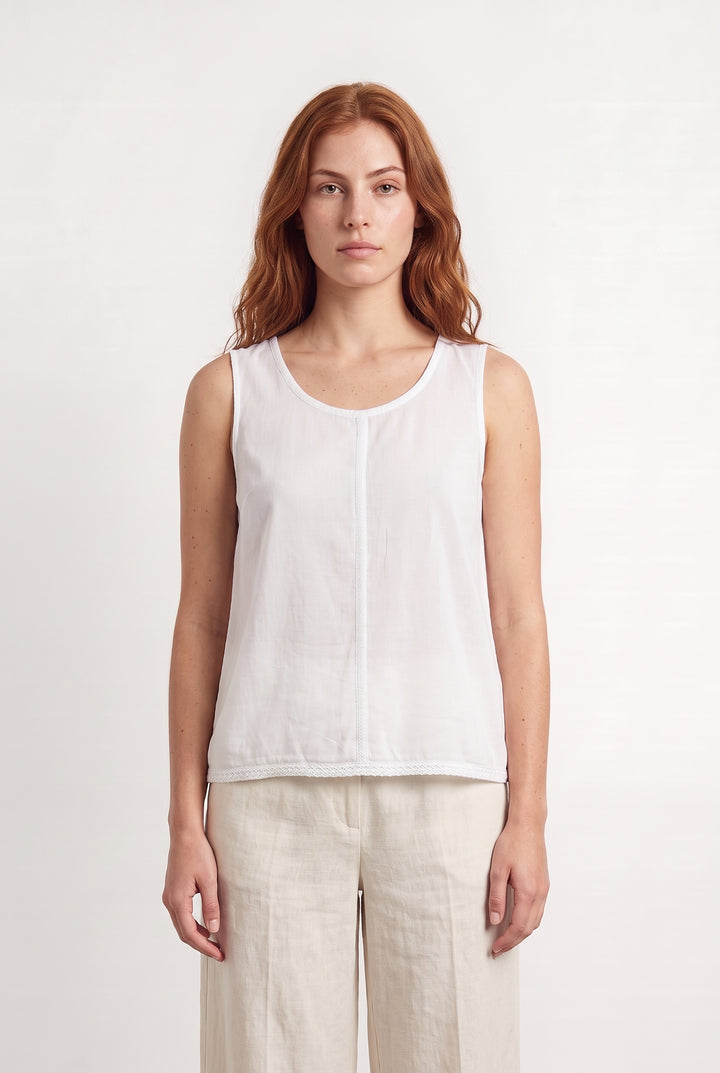 Débardeur Blanc - Taille S/36 de la marque Max Mara | PARAD117167 - Vendu par Paradigme - Image 1