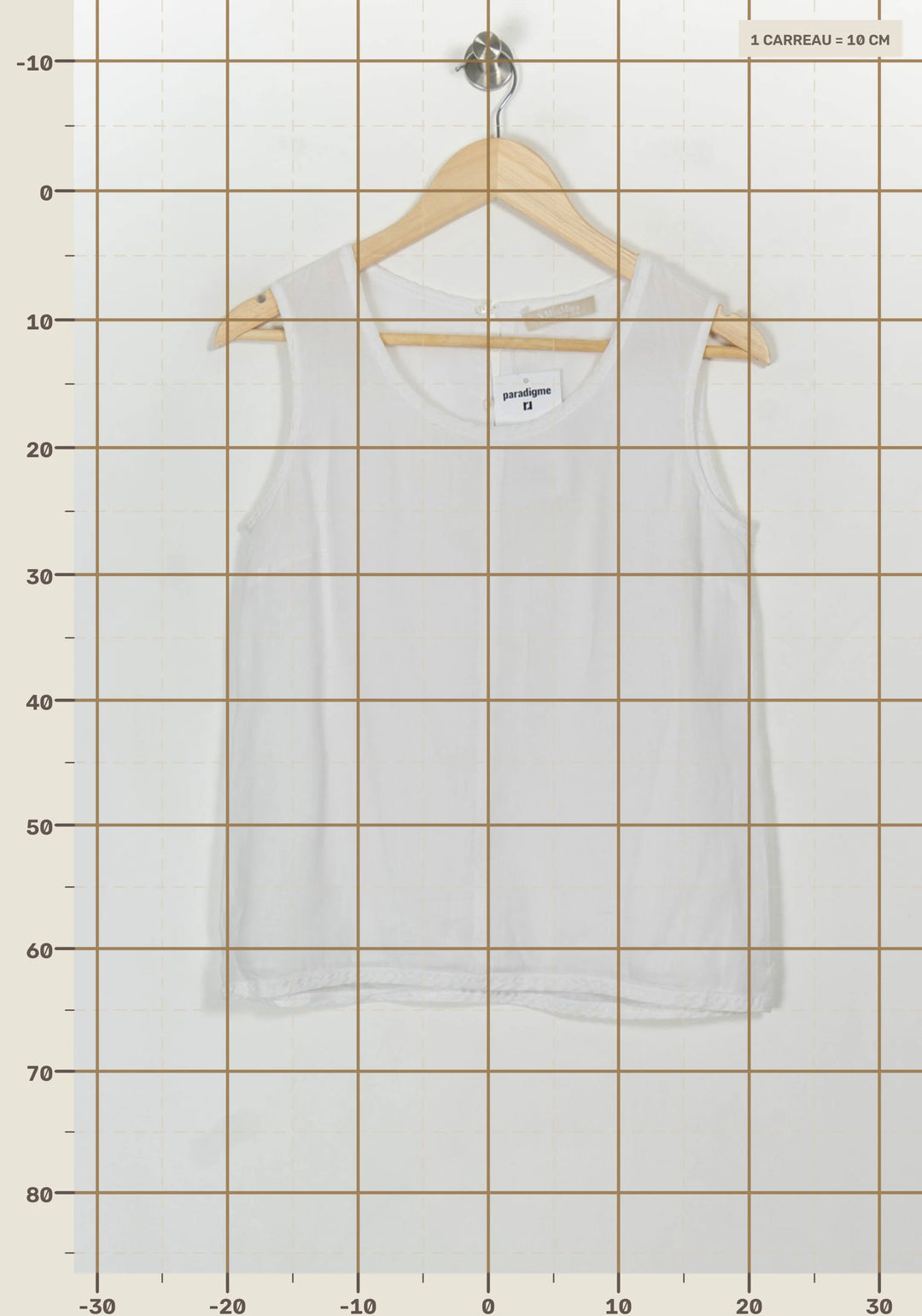 Débardeur Blanc - Taille S/36 de la marque Max Mara | PARAD117167 - Vendu par Paradigme - Image 4