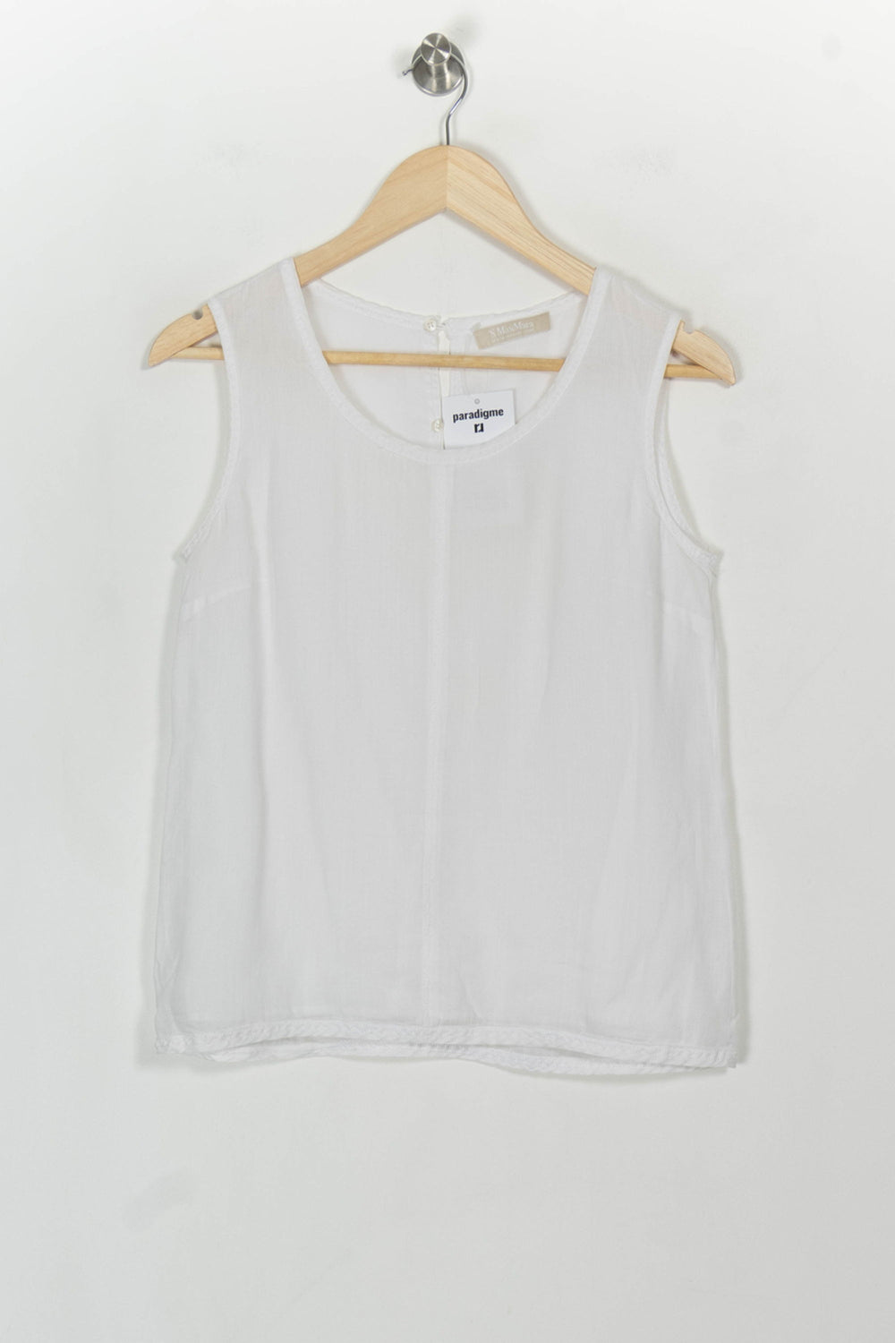 Débardeur Blanc - Taille S/36 de la marque Max Mara | PARAD117167 - Vendu par Paradigme - Image 2