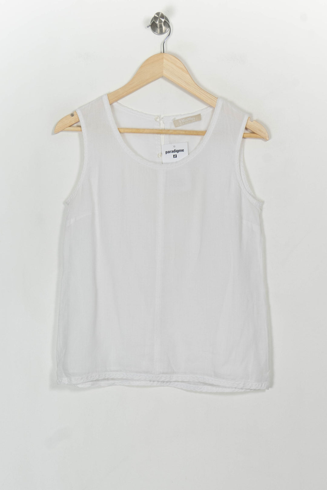 Débardeur Blanc - Taille S/36 de la marque Max Mara | PARAD117167 - Vendu par Paradigme - Image 2