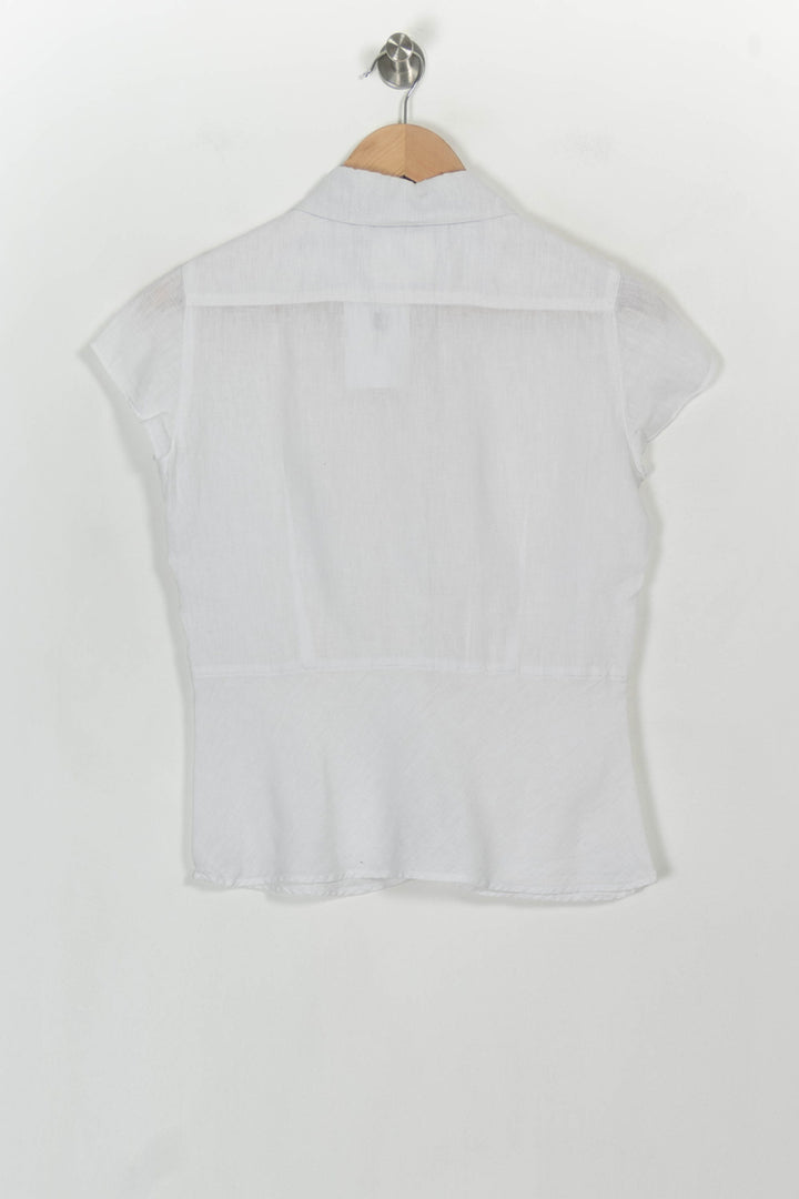 Chemisier Blanc - Taille S/36 de la marque Weekend Max Mara | PARAD117168 - Vendu par Paradigme - Image 5