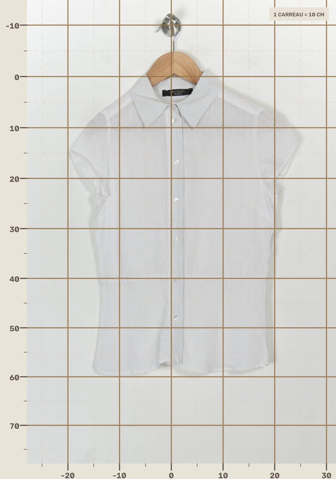 Chemisier Blanc - Taille S/36 de la marque Weekend Max Mara | PARAD117168 - Vendu par Paradigme - Image 4