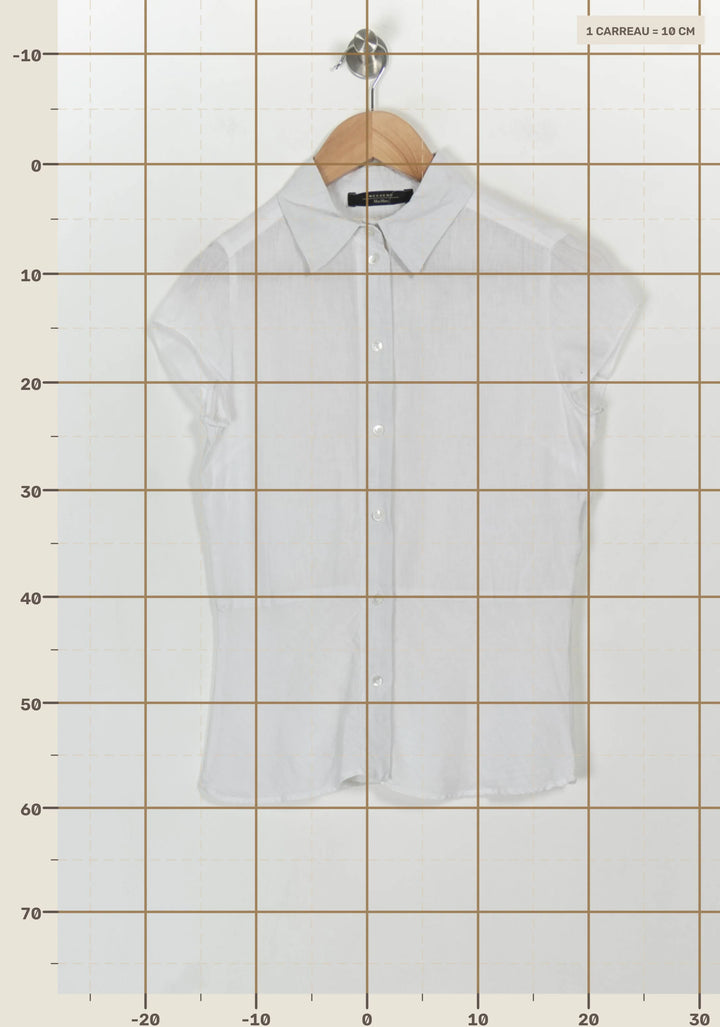 Chemisier Blanc - Taille S/36 de la marque Weekend Max Mara | PARAD117168 - Vendu par Paradigme - Image 4