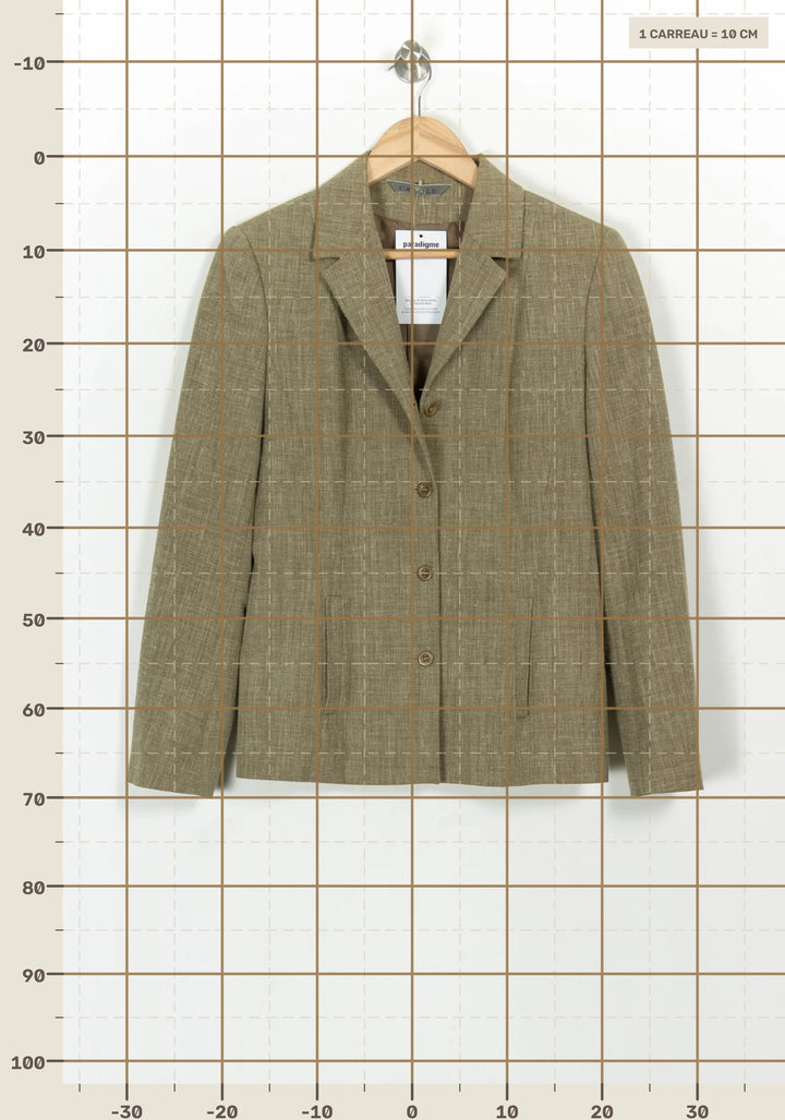 Blazer Vert - Taille M/38 de la marque Caroll | PARAD117170 - Vendu par Paradigme - Image 4