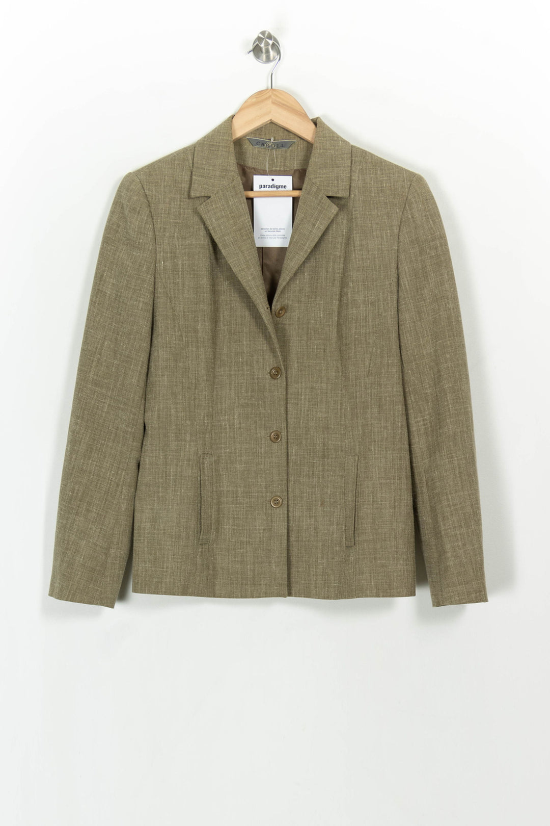 Blazer Vert - Taille M/38 de la marque Caroll | PARAD117170 - Vendu par Paradigme - Image 2