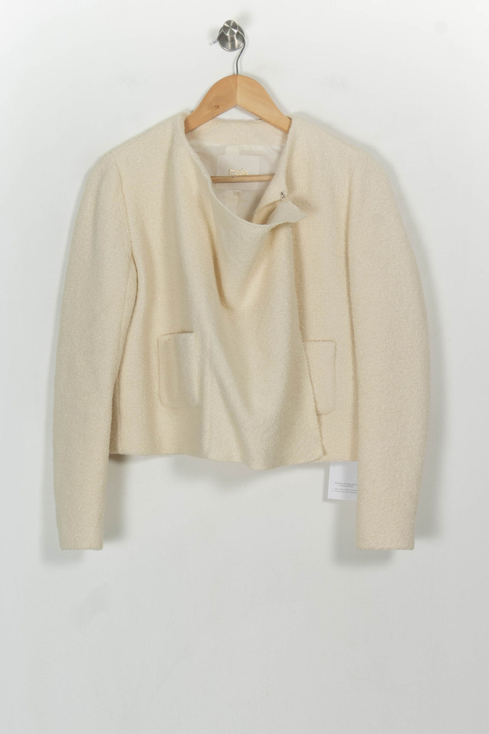 Veste Courte Beige - Taille S/36 de la marque Maje | PARAD117171 - Vendu par Paradigme - Image 2