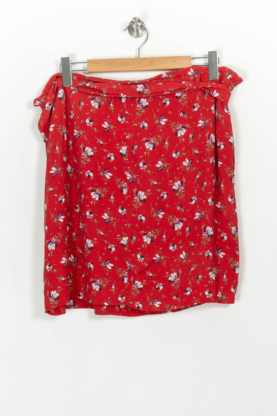 Jupe Portefeuille Rouge à Fleurs - Taille XXL/44 de la marque Caroll | PARAD117173 - Vendu par Paradigme - Image 5