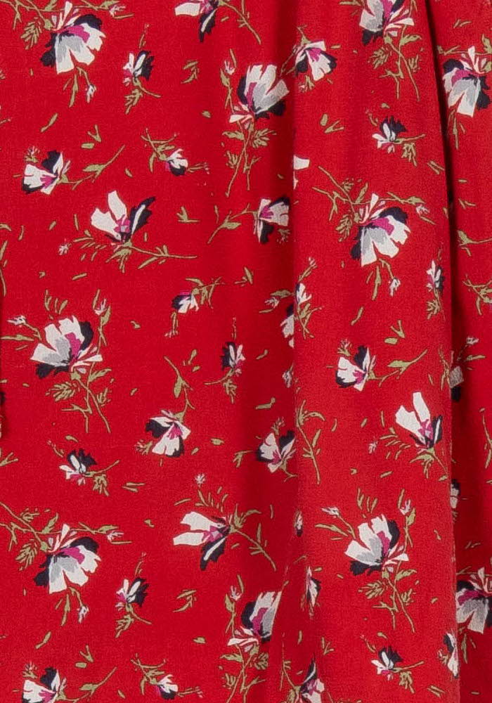 Jupe Portefeuille Rouge à Fleurs - Taille XXL/44 de la marque Caroll | PARAD117173 - Vendu par Paradigme - Image 3