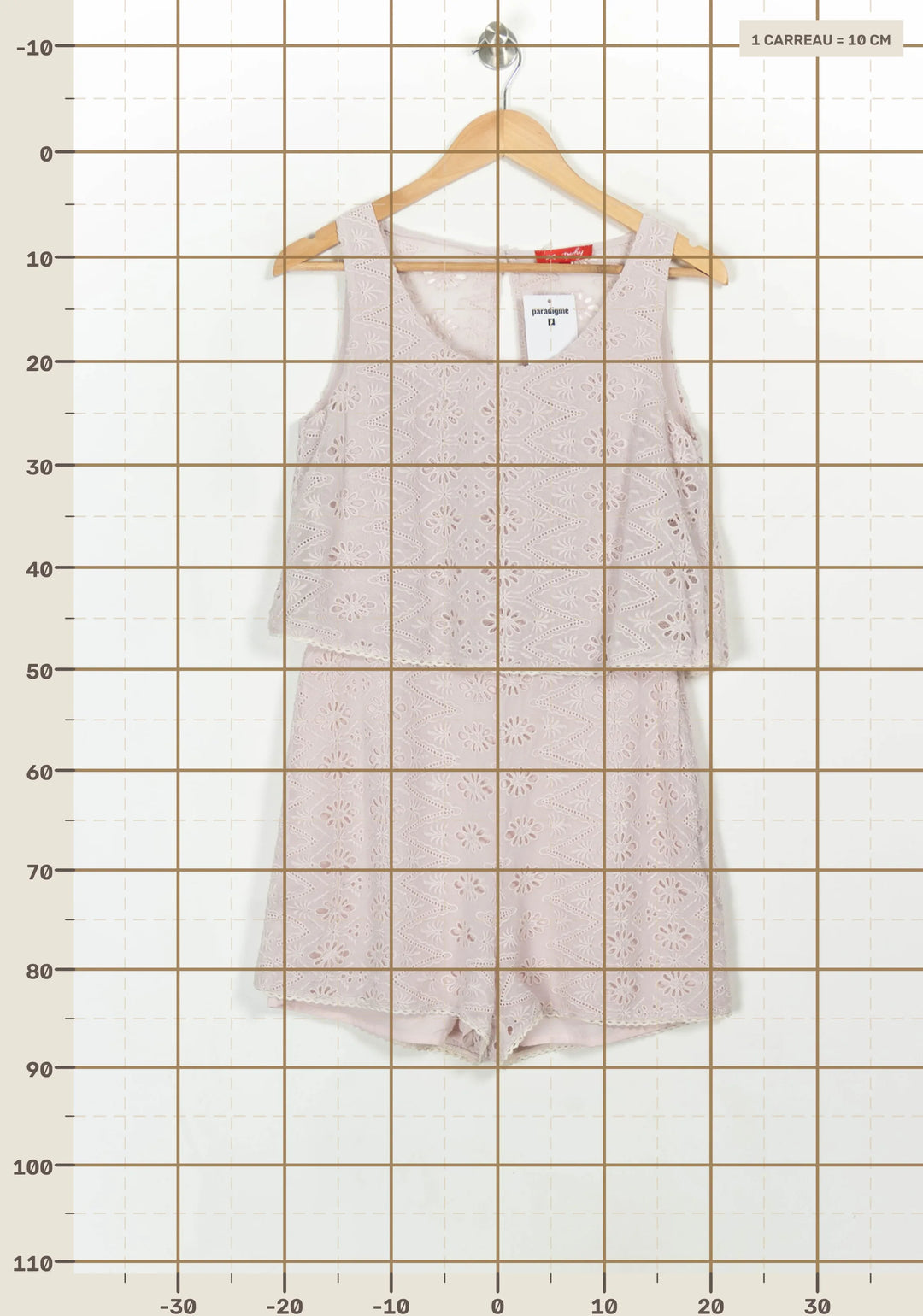 Combishort Rose - Taille S/36 de la marque Derhy | PARAD117187 - Vendu par Paradigme - Image 4