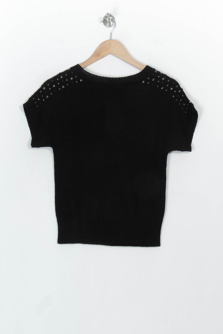 Pull Manches Courtes Noir - Taille S/36 de la marque Caroll | PARAD117188 - Vendu par Paradigme - Image 5
