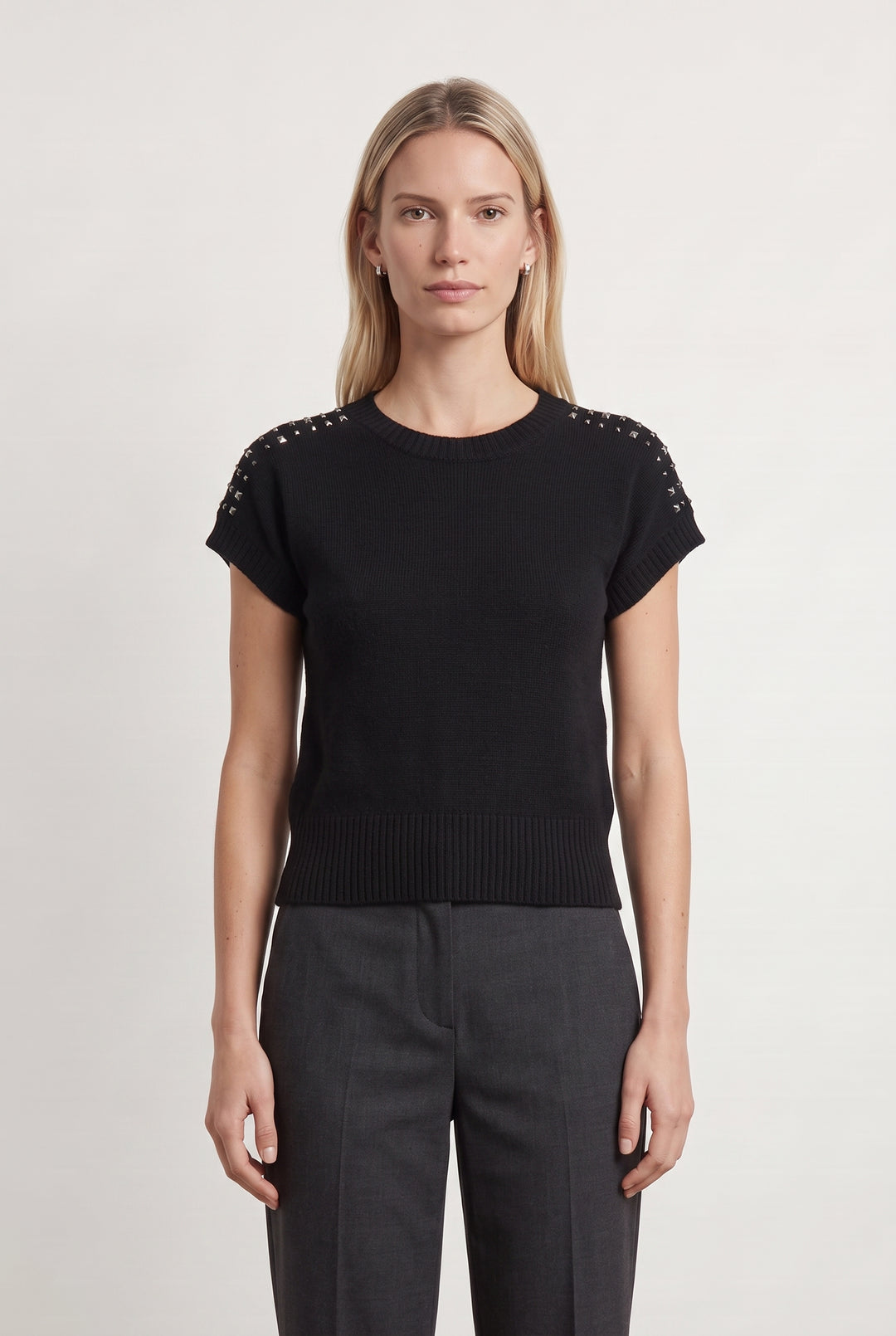Pull Manches Courtes Noir - Taille S/36 de la marque Caroll | PARAD117188 - Vendu par Paradigme - Image 1