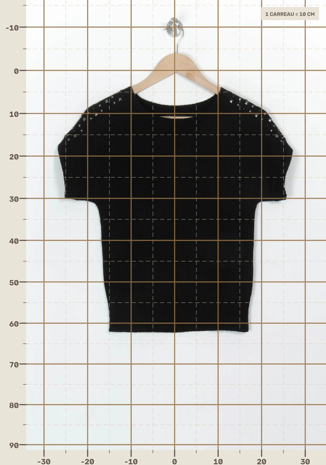 Pull Manches Courtes Noir - Taille S/36 de la marque Caroll | PARAD117188 - Vendu par Paradigme - Image 4