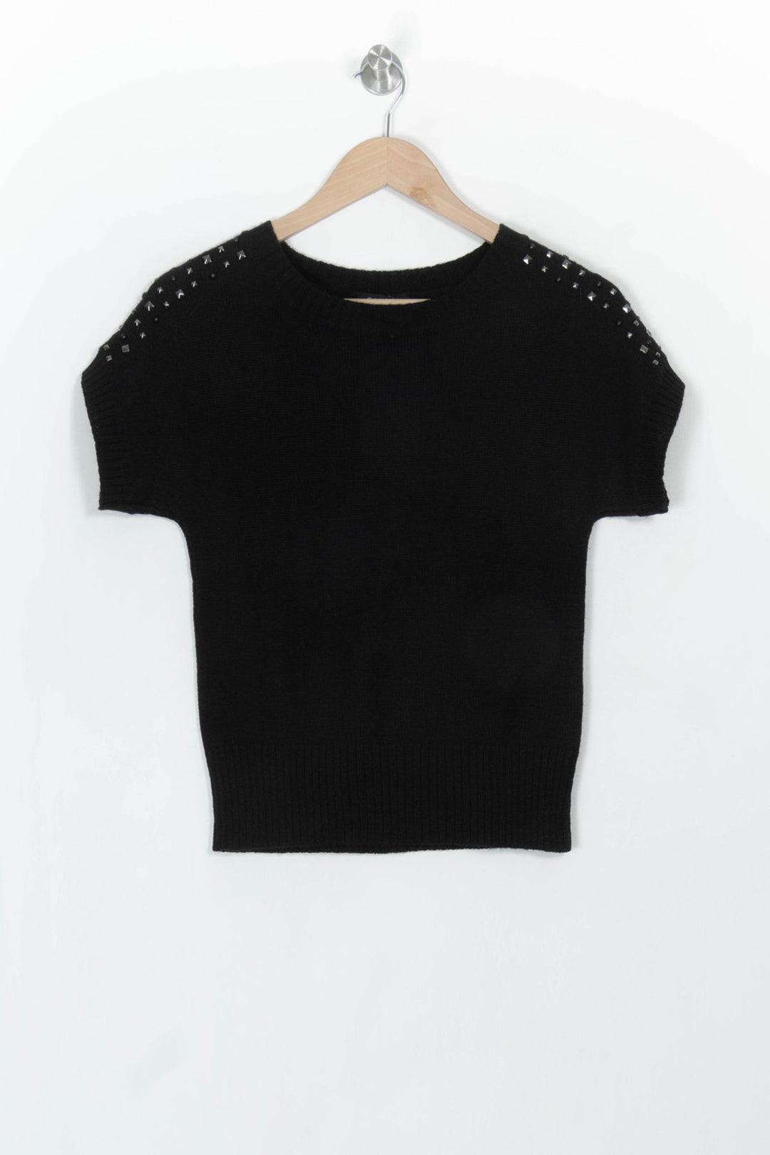 Pull Manches Courtes Noir - Taille S/36 de la marque Caroll | PARAD117188 - Vendu par Paradigme - Image 2
