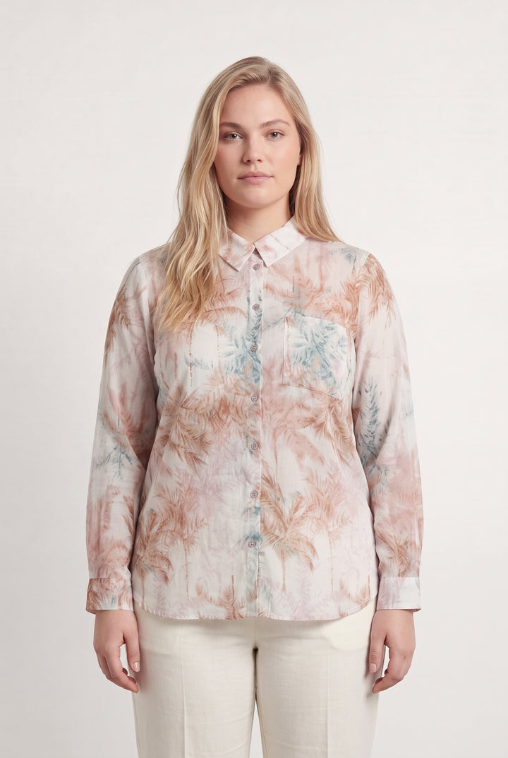Chemisier Rose et Bleu - Taille XXL/44 de la marque La Fée Maraboutée | PARAD117200 - Vendu par Paradigme - Image 1