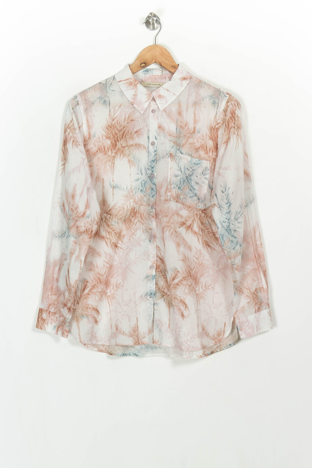 Chemisier Rose et Bleu - Taille XXL/44 de la marque La Fée Maraboutée | PARAD117200 - Vendu par Paradigme - Image 2