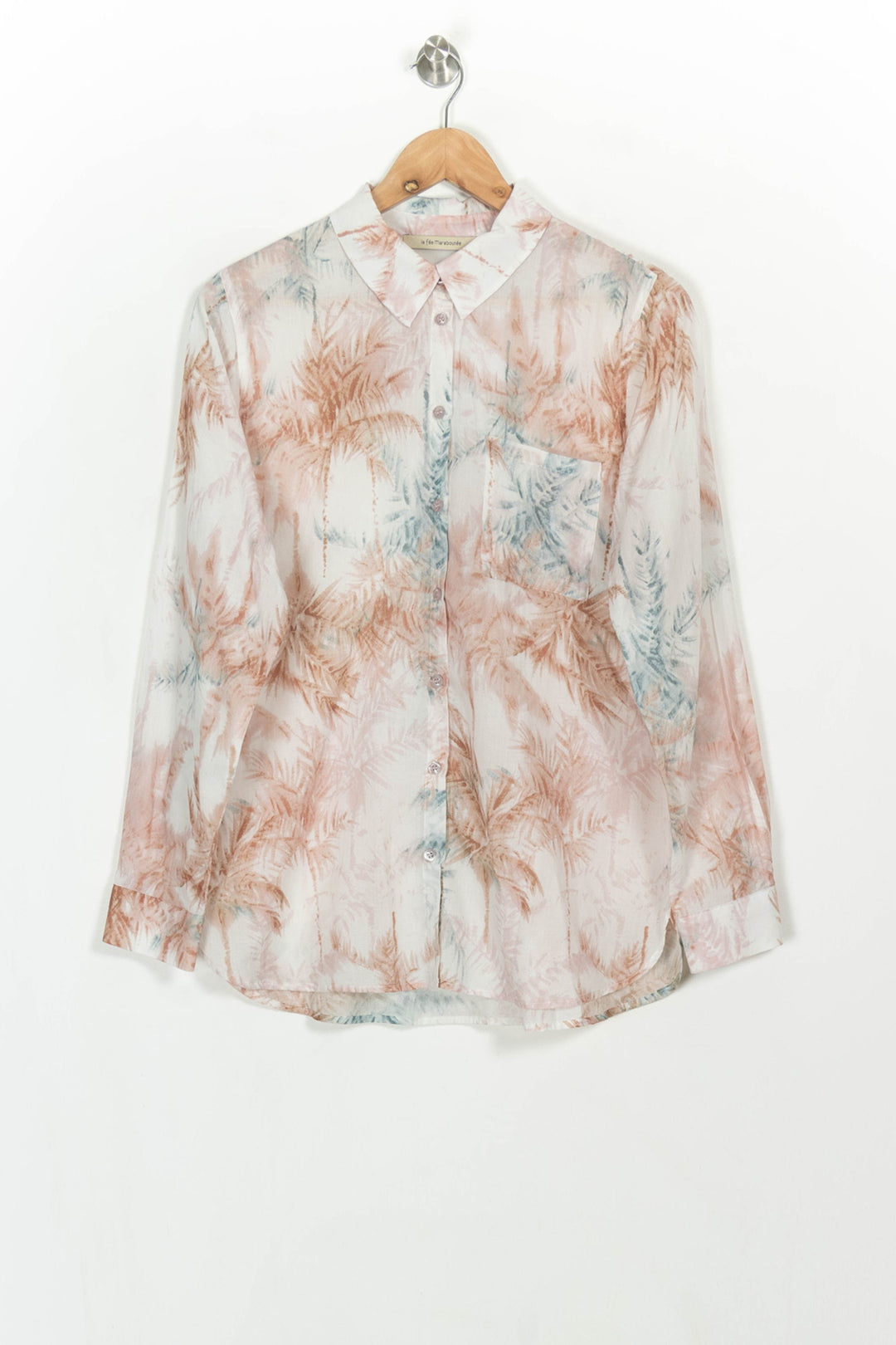Chemisier Rose et Bleu - Taille XXL/44 de la marque La Fée Maraboutée | PARAD117200 - Vendu par Paradigme - Image 2