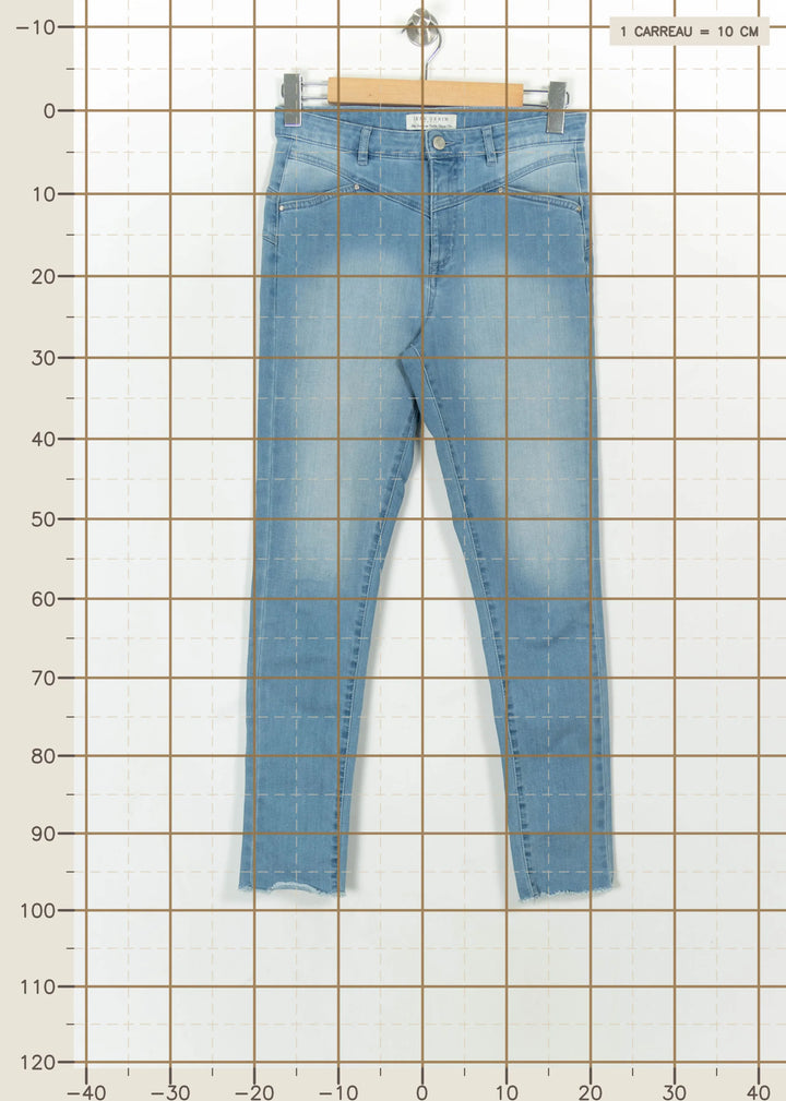 Jean Skinny Bleu - Taille M/38 de la marque IKKS | PARAD117235 - Vendu par Paradigme - Image 4