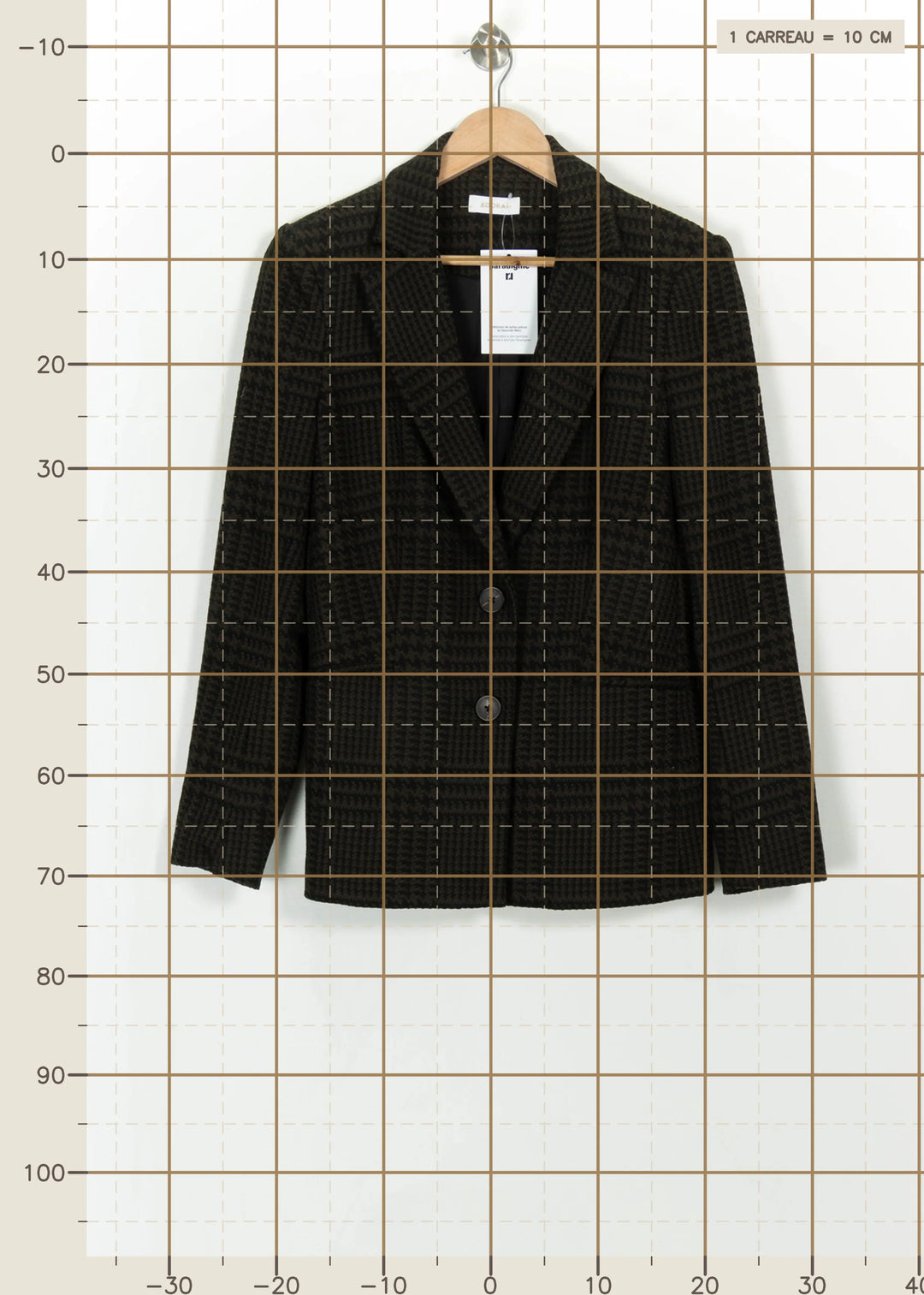 Blazer Noir et Marron - Taille M/38 de la marque Kookai | PARAD117248 - Vendu par Paradigme - Image 4