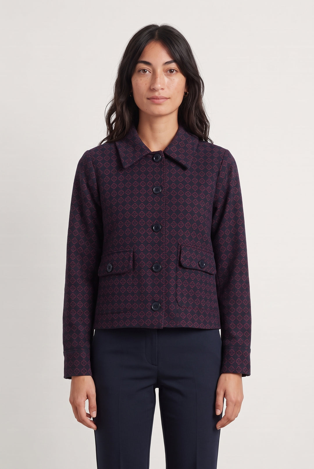 Veste Violette et Rouge - Taille M/38 de la marque La Fée Maraboutée | PARAD117253 - Vendu par Paradigme - Image 1