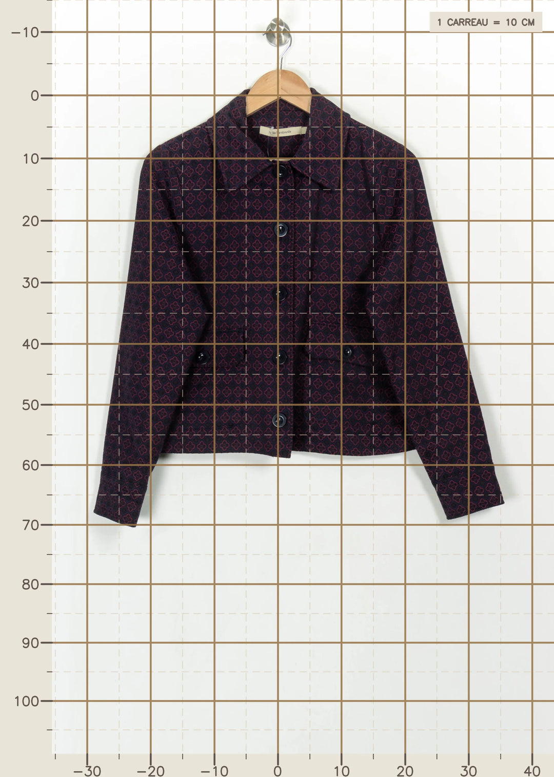Veste Violette et Rouge - Taille M/38 de la marque La Fée Maraboutée | PARAD117253 - Vendu par Paradigme - Image 4