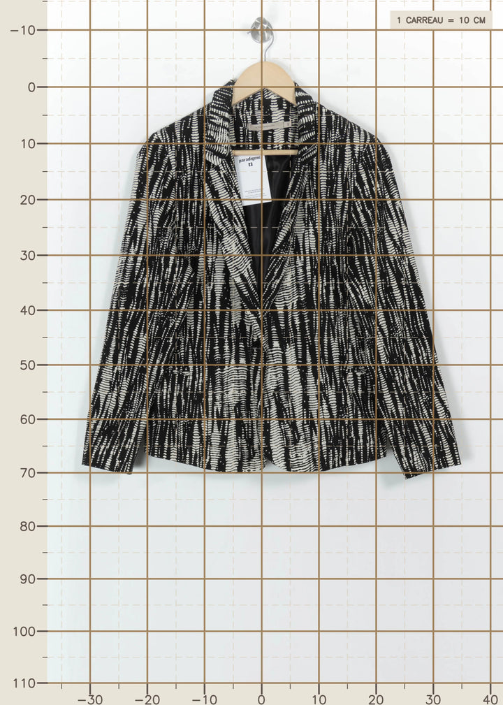 Blazer Noir et Blanc - Taille L/40 de la marque La Fée Maraboutée | PARAD117254 - Vendu par Paradigme - Image 4