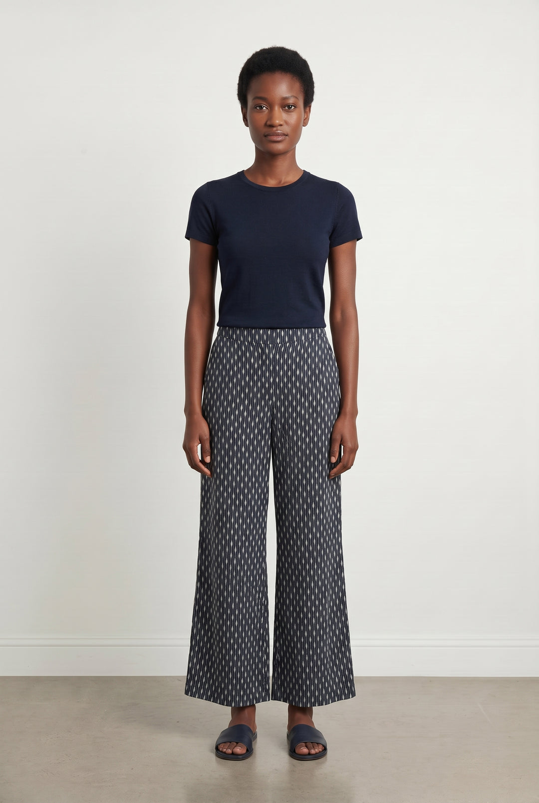 Pantalon Large Bleu et Blanc - Taille M/38 de la marque Caroll | PARAD117277 - Vendu par Paradigme - Image 1