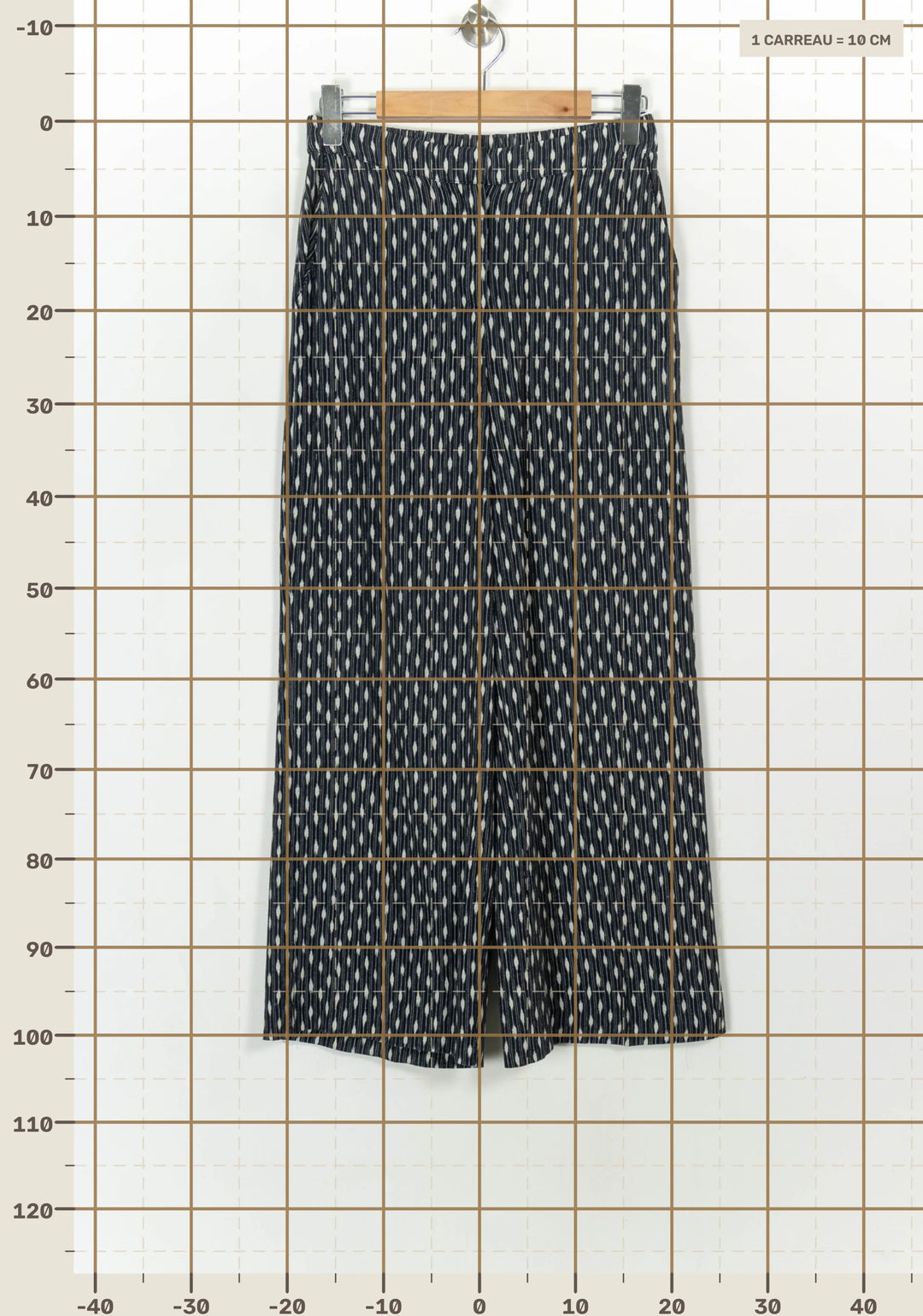 Pantalon Large Bleu et Blanc - Taille M/38 de la marque Caroll | PARAD117277 - Vendu par Paradigme - Image 4