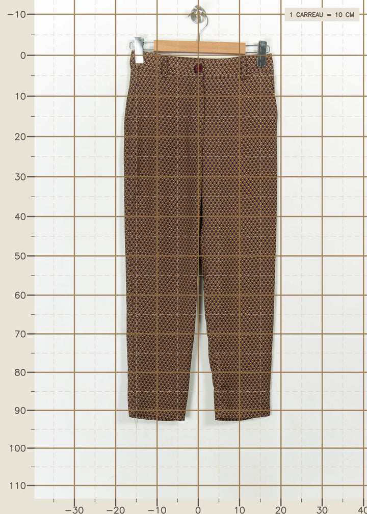 Pantalon Marron et Jaune - Taille XS/34 de la marque La Fée Maraboutée | PARAD117291 - Vendu par Paradigme - Image 4