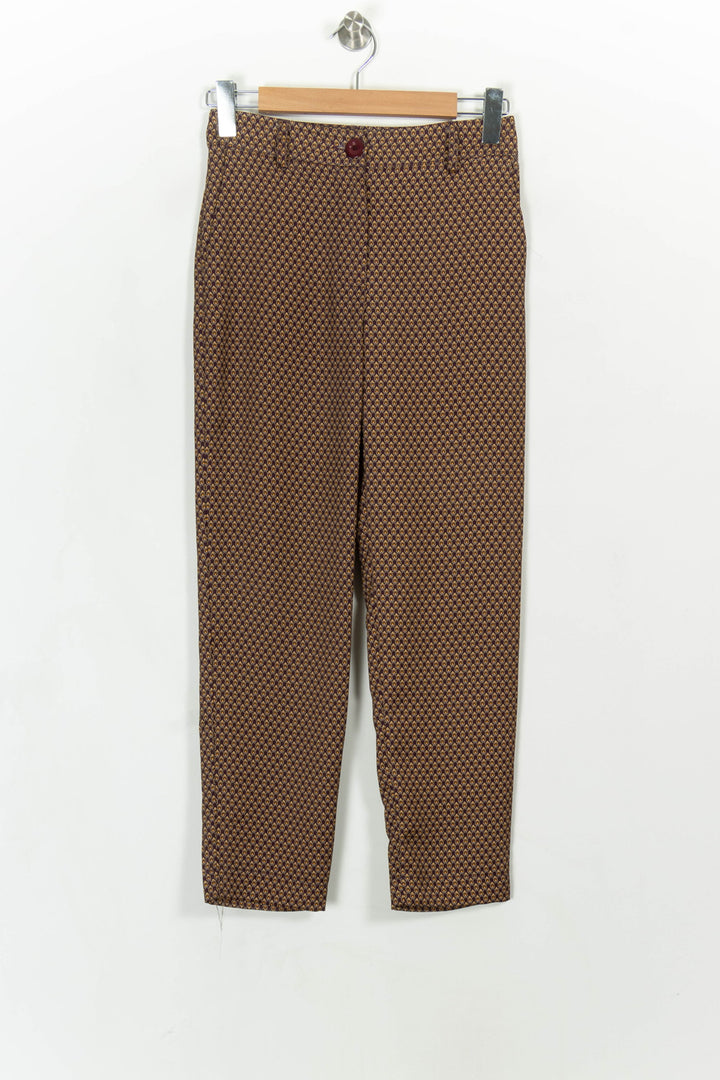 Pantalon Marron et Jaune - Taille XS/34 de la marque La Fée Maraboutée | PARAD117291 - Vendu par Paradigme - Image 2