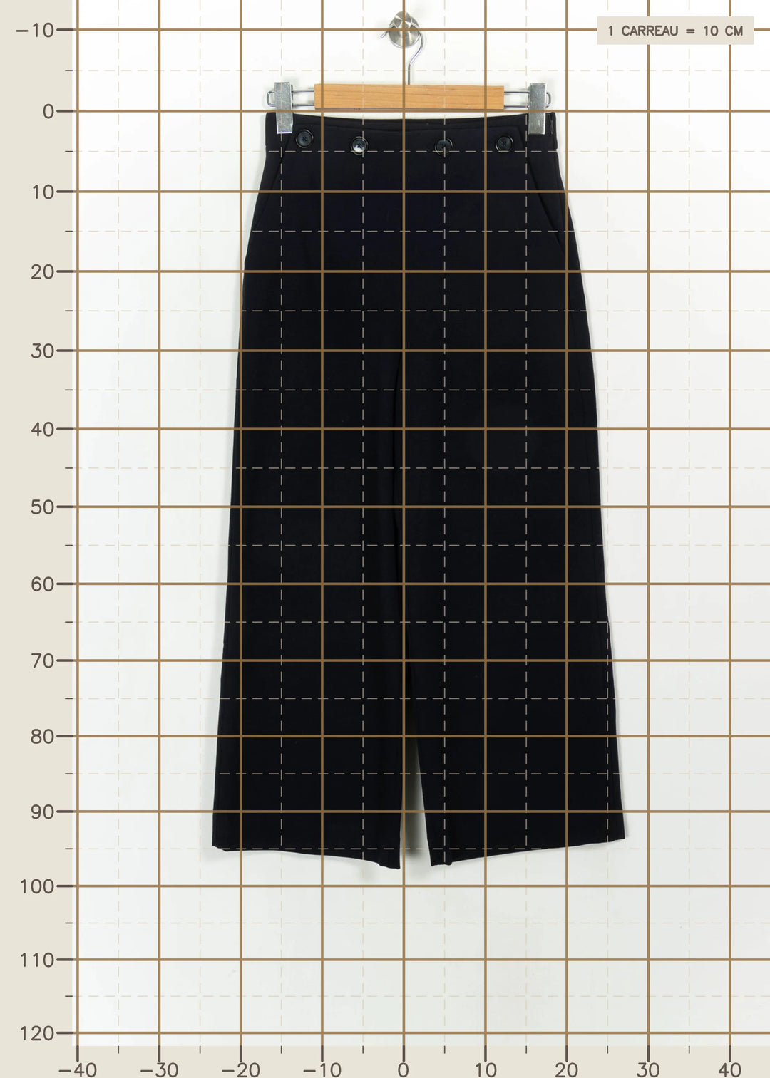 Pantalon Large Bleu - Taille S/36 de la marque Caroll | PARAD117300 - Vendu par Paradigme - Image 4