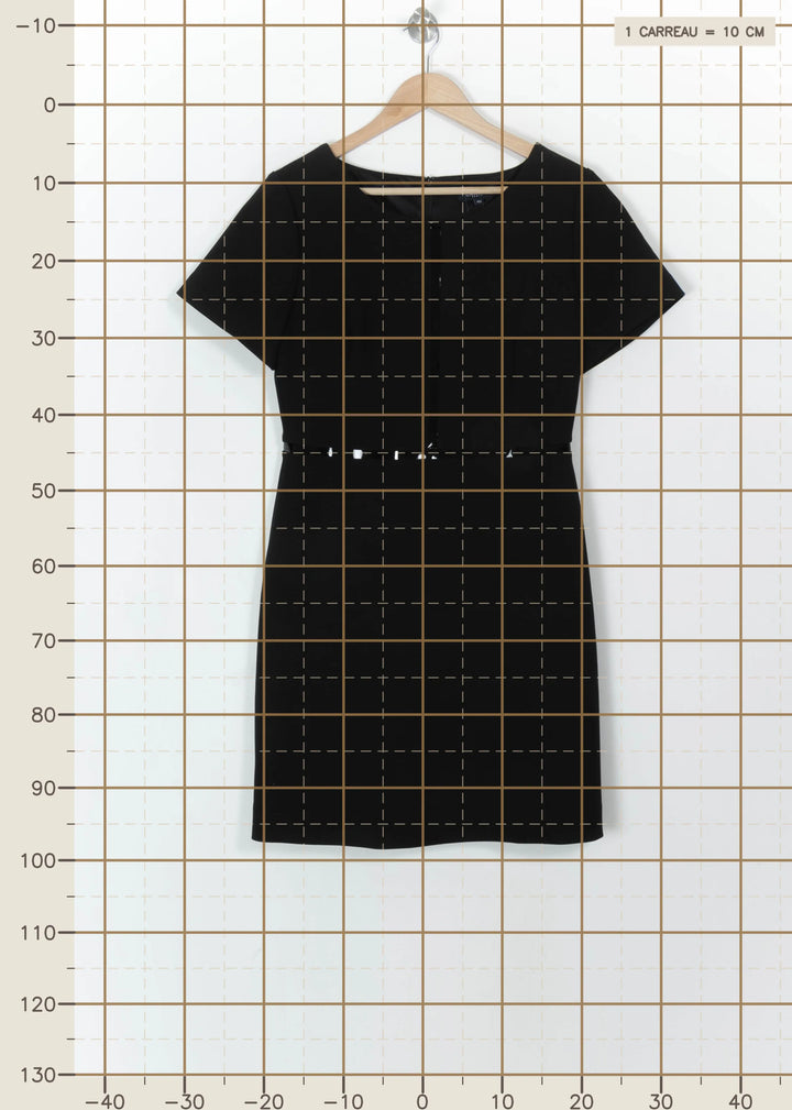 Robe Courte Noire - Taille L/40 de la marque Caroll | PARAD117328 - Vendu par Paradigme - Image 4