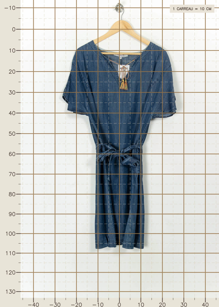 Robe Bleu - Taille XL/42 de la marque La Fée Maraboutée | PARAD117340 - Vendu par Paradigme - Image 4