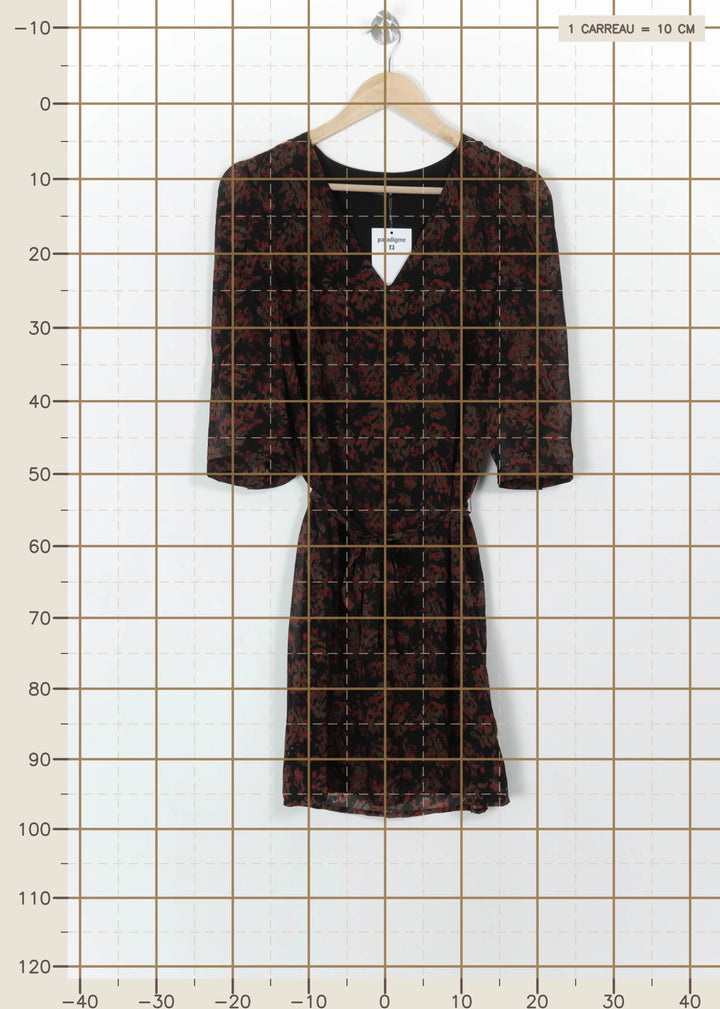 Robe Midi Noire et Rouge - Taille M/38 de la marque IKKS | PARAD117372 - Vendu par Paradigme - Image 4