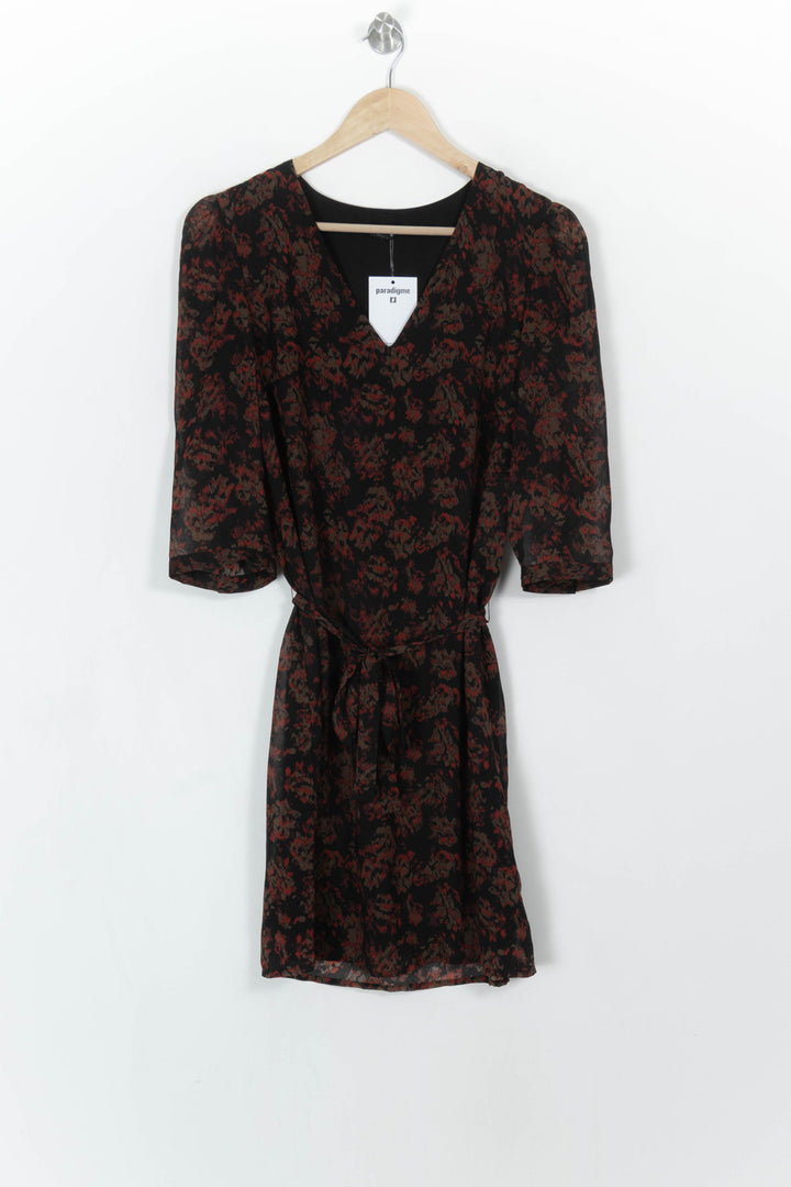 Robe Midi Noire et Rouge - Taille M/38 de la marque IKKS | PARAD117372 - Vendu par Paradigme - Image 2