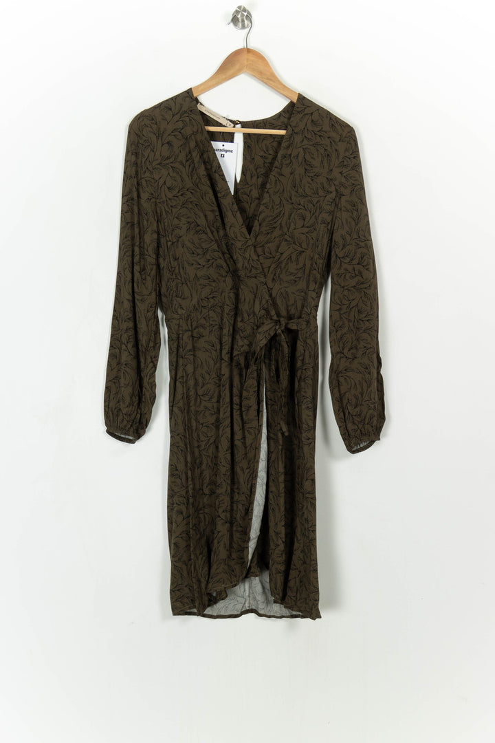 Robe Portefeuille Verte - Taille M/38 de la marque La Fée Maraboutée | PARAD117374 - Vendu par Paradigme - Image 2