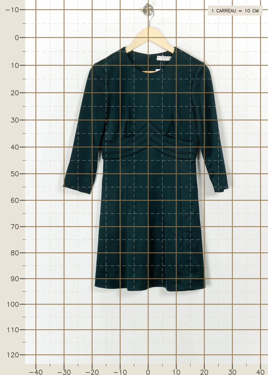 Robe Courte Verte - Taille L/40 de la marque Sandro | PARAD117375 - Vendu par Paradigme - Image 4