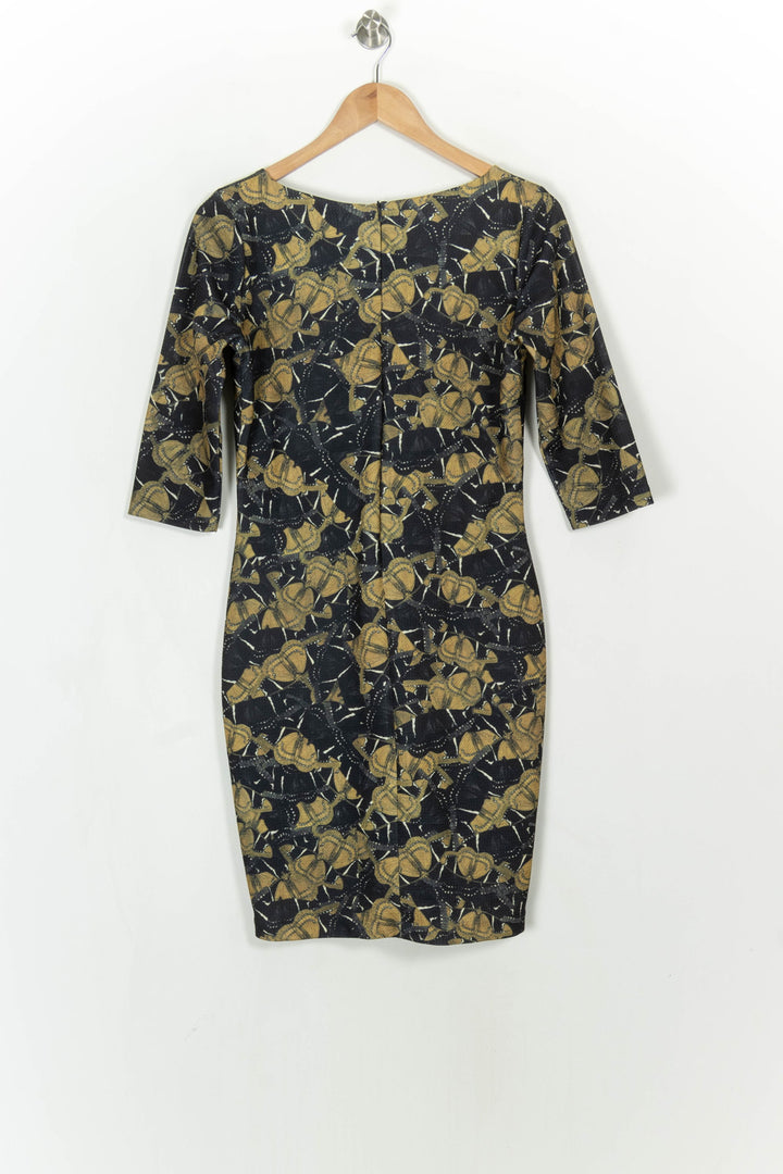 Robe Noire et Jaune - Taille XS/34 de la marque La Fée Maraboutée | PARAD117378 - Vendu par Paradigme - Image 5