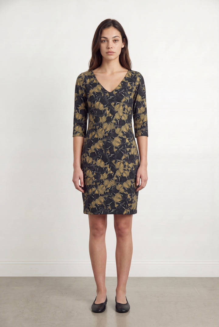 Robe Noire et Jaune - Taille XS/34 de la marque La Fée Maraboutée | PARAD117378 - Vendu par Paradigme - Image 1