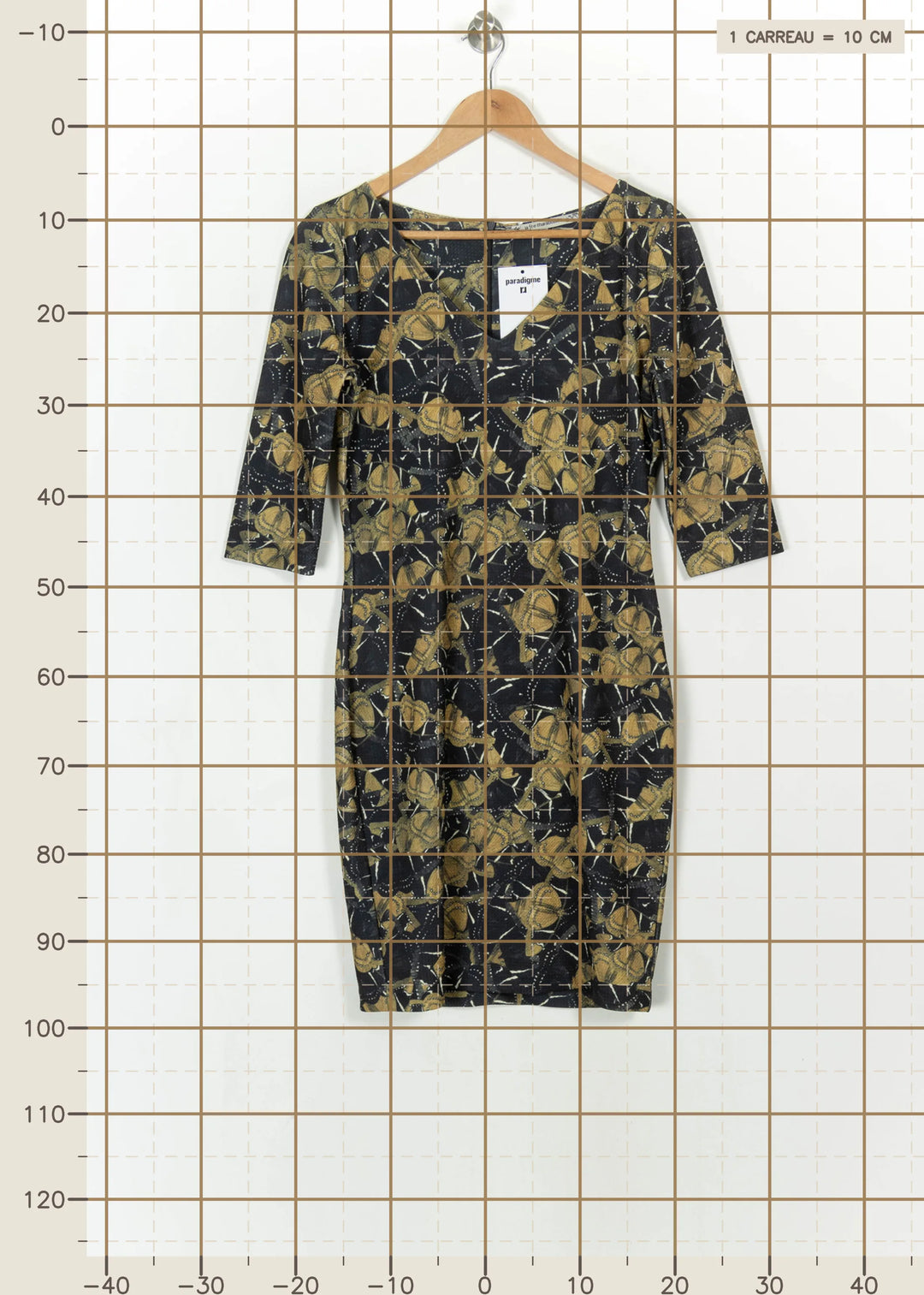 Robe Noire et Jaune - Taille XS/34 de la marque La Fée Maraboutée | PARAD117378 - Vendu par Paradigme - Image 4