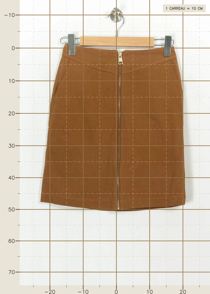 Jupe Droite Marron - Taille XS/34 de la marque Ekyog | PARAD117379 - Vendu par Paradigme - Image 4