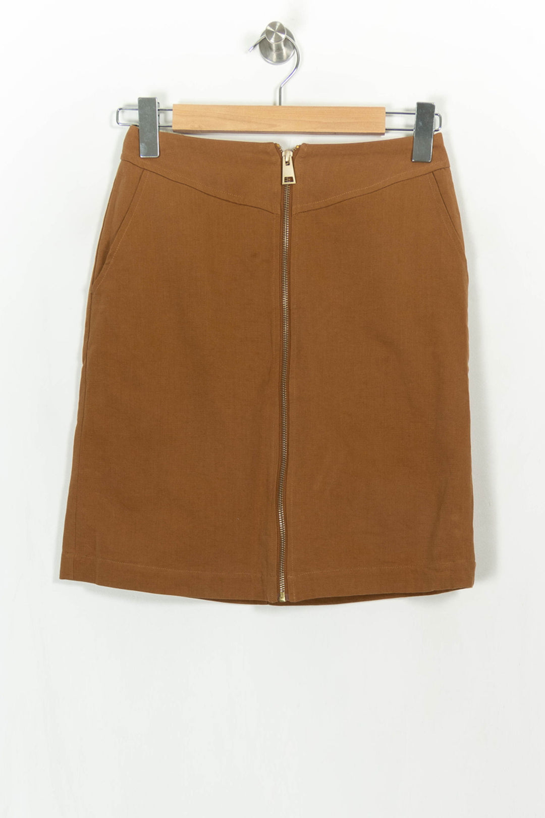 Jupe Droite Marron - Taille XS/34 de la marque Ekyog | PARAD117379 - Vendu par Paradigme - Image 2