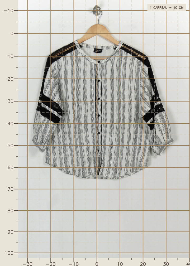 Chemise Blanche et Noire - Taille S/36 de la marque Ekyog | PARAD117380 - Vendu par Paradigme - Image 4