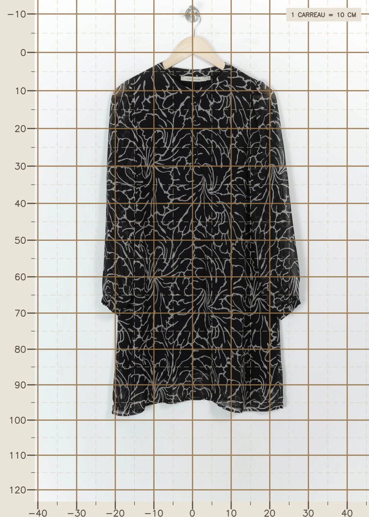 Robe Noire et Grise - Taille M/38 de la marque La Fée Maraboutée | PARAD117381 - Vendu par Paradigme - Image 4