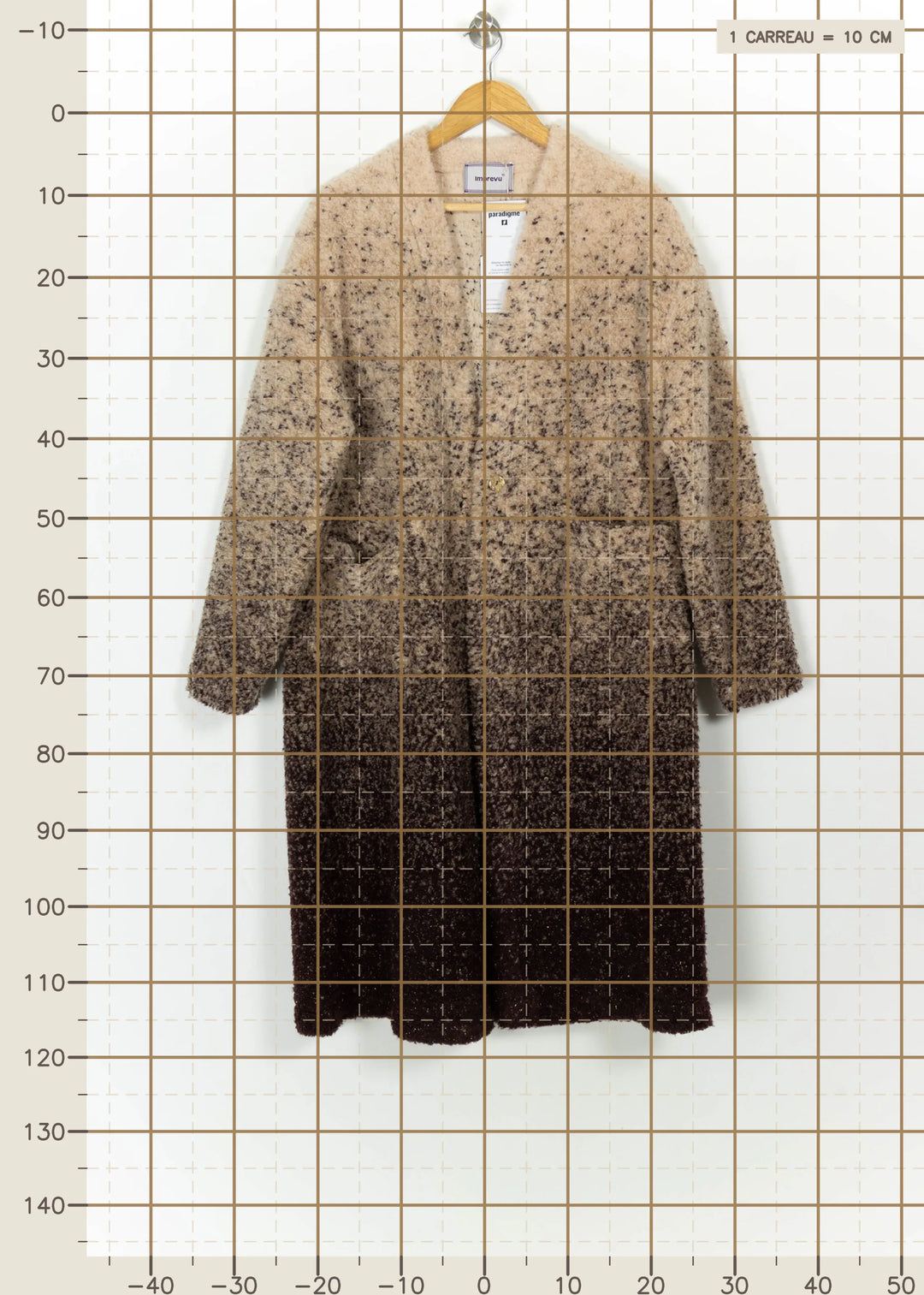 Manteau Beige et Marron - Taille S/36 de la marque Imprevu | PARAD117388 - Vendu par Paradigme - Image 4