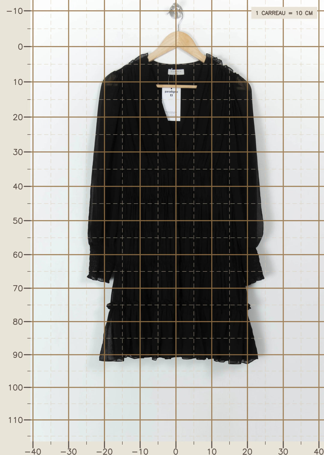 Robe Longue Noire - Taille S/36 de la marque Sandro | PARAD117398 - Vendu par Paradigme - Image 4