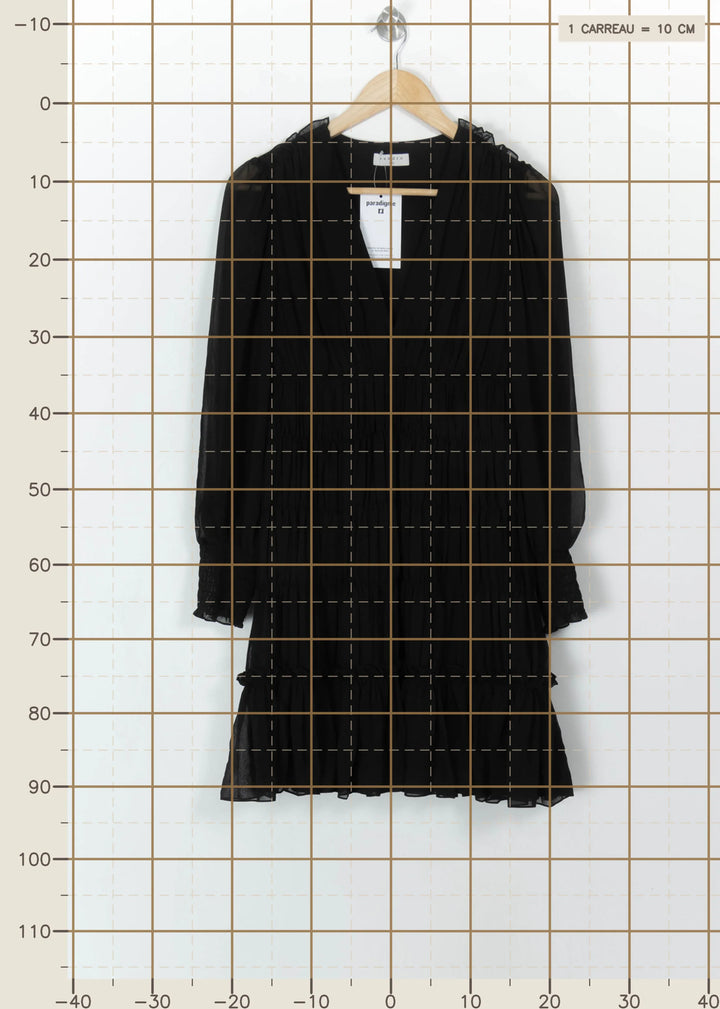Robe Longue Noire - Taille S/36 de la marque Sandro | PARAD117398 - Vendu par Paradigme - Image 4