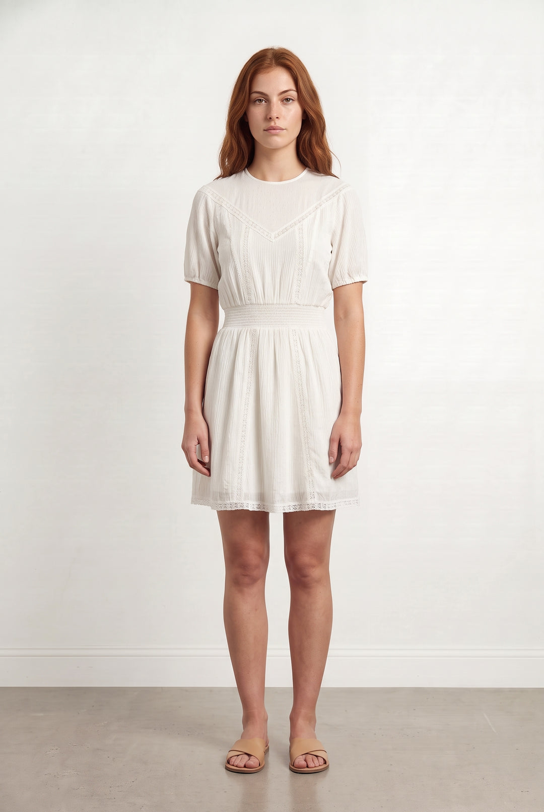 Robe Courte Beige - Taille S/36